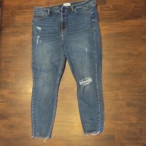 Studio Blue Size 33 Women's Blue Distressed Jeans